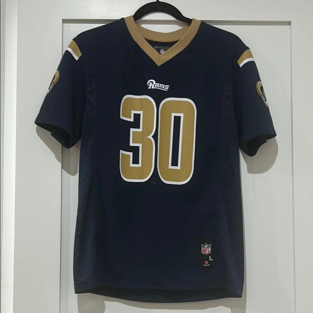 Rams Todd Gurley III NFL Team Apparel Yth Large #30 teddy bear bundle gently wrn - Picture 1 of 8